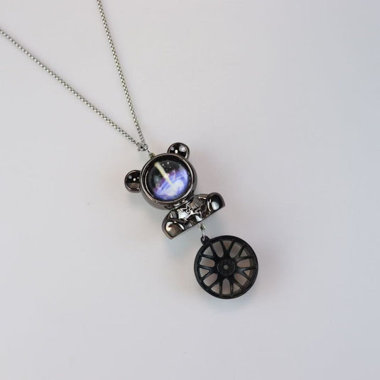 Exquisite Minimalist Astronaut Bear Car Hanging Ornament – Rearview Mirror Pendant Decoration