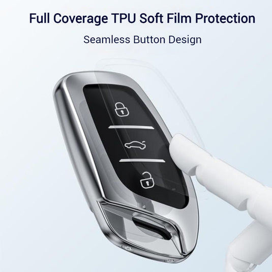 MG Zinc Alloy + TPU Smart Car Key Fob Case Cover For MG3, MG5, MG6, MG7, GT, GSF, ONE, ZS, EV EZS, HS, EHS,ONE