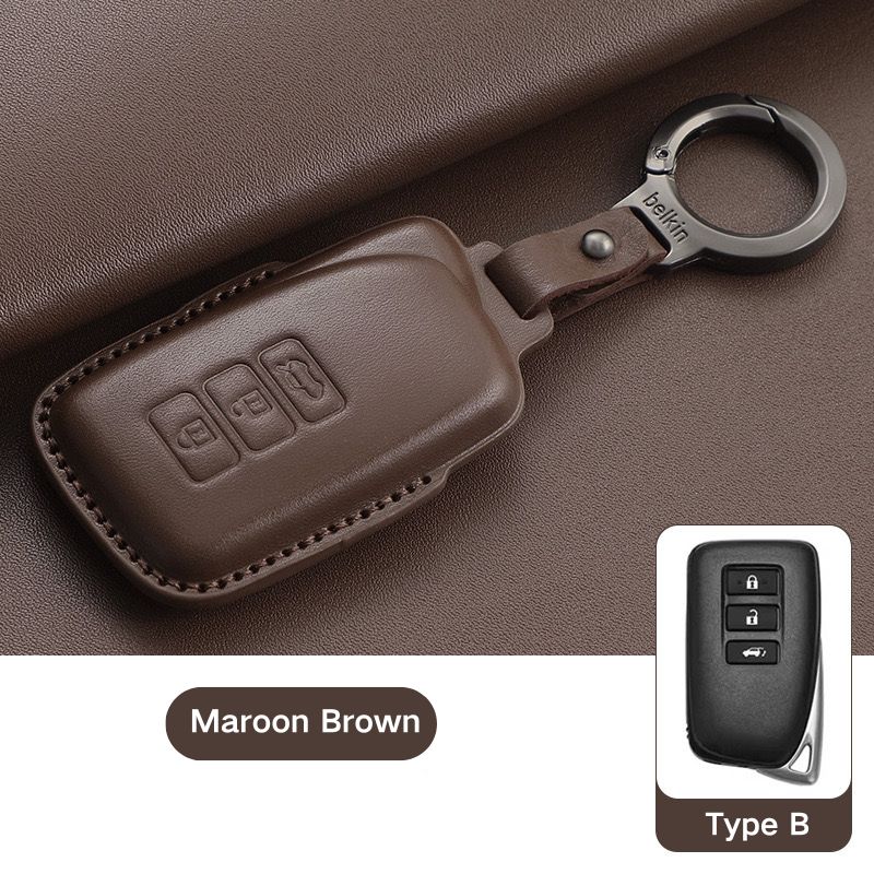 Load image into Gallery viewer, Lexus Full-wrap Genuine Leather Car Key Fob Case Cover For ES200, ES300H, RX300, RX350H, NX260, LX570, RX270
