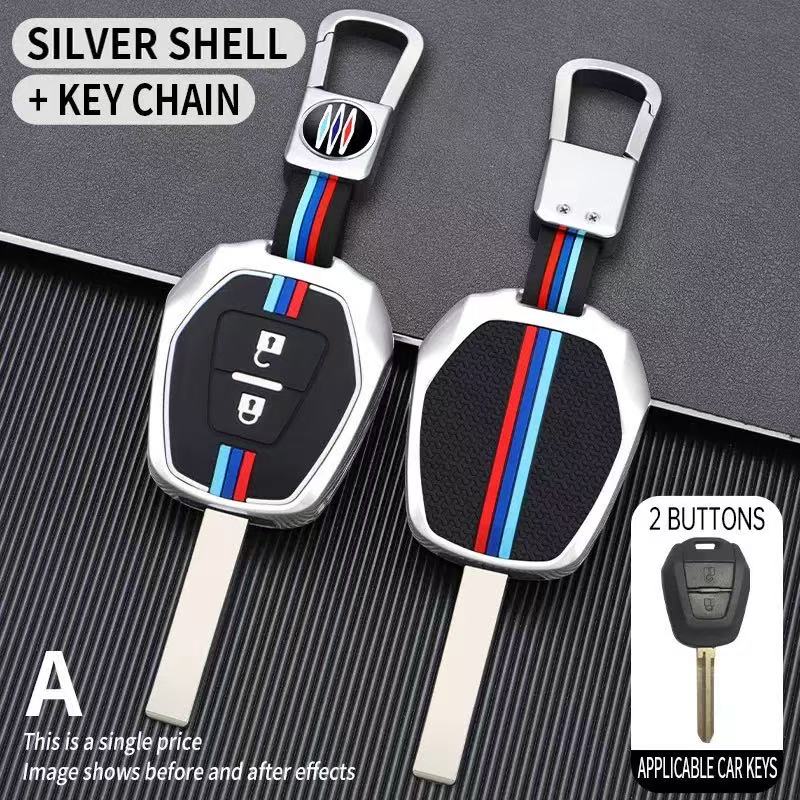 Load image into Gallery viewer, Isuzu Metal Shell &amp; Soft Silicone Full Protection Car Key Fob Case Cover For MU-X, D-MAX
