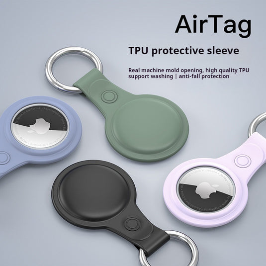 Apple AirTag Tracking Anti-Loss TPU Silicone Keychain Protective Case