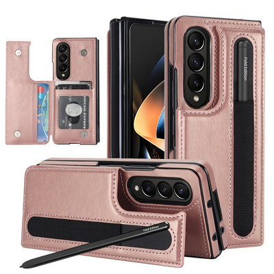[With Card Slot] Samsung Galaxy Z Fold 3 SM-F926 Dual-clasp Foldable Stand Business Shockproof Wallet Series Case - i-Station Mobile Phone & Electronic Device Repair and Accessories