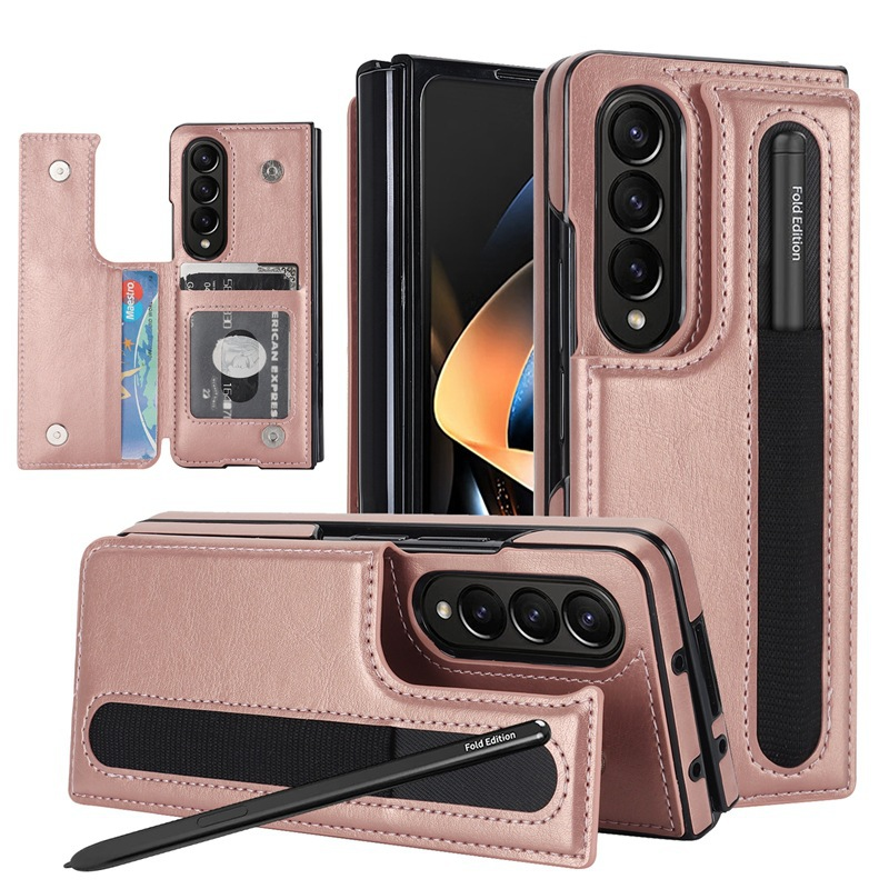 Load image into Gallery viewer, [With Card Slot] Samsung Galaxy Z Fold 6 SM-F956 Dual-clasp Foldable Stand Business Shockproof Wallet Series Case
