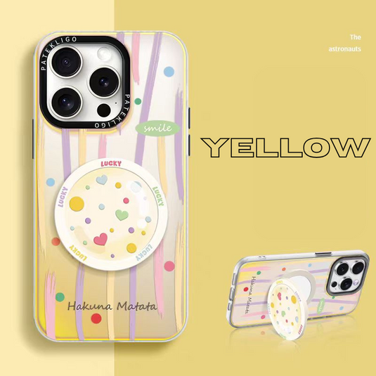 [Magsafe Comptible][Built-in Mirror Stand] Apple iPhone 14/Pro/Pro Max Laser Gradient Shockproof Fashion-Forward Series Case