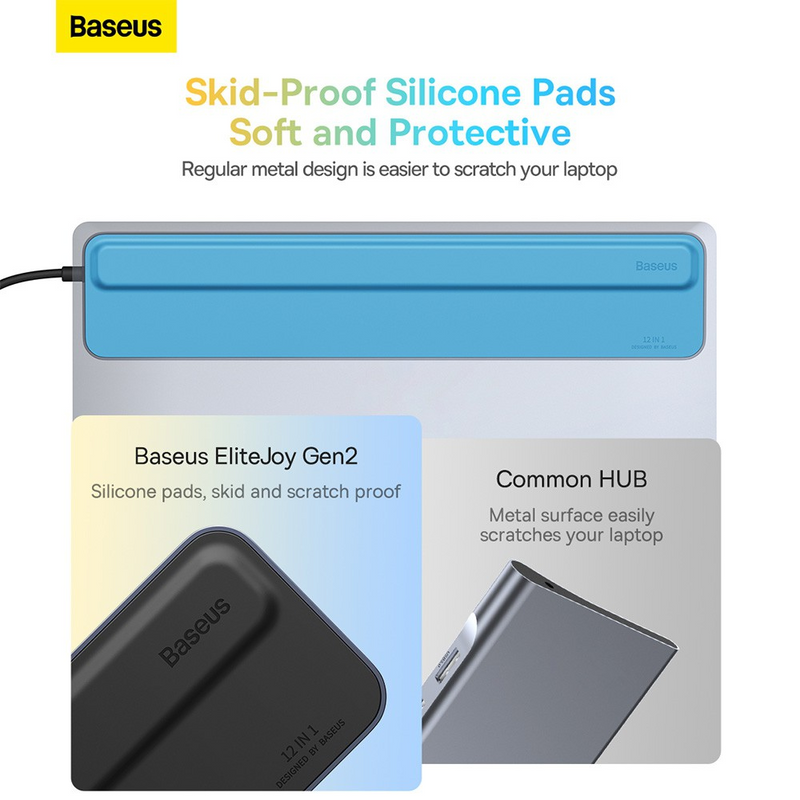 Load image into Gallery viewer, Baseus EliteJoy Gen2 12-Port Type-C HUB Adapter (Type-C to HDMI*2+USB3.0*3+PD*1+DP*1+SD/TF*1+RJ45*1+Type-C Data*1+3.5mm*1) - Dark Gray - i-Station Mobile Phone &amp; Electronic Device Repair and Accessories

