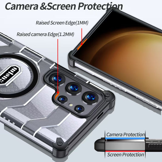 [Magsafe Compatible] Samsung Galaxy S24/Ultra Military-grade Airbag Shockproof Hard Case