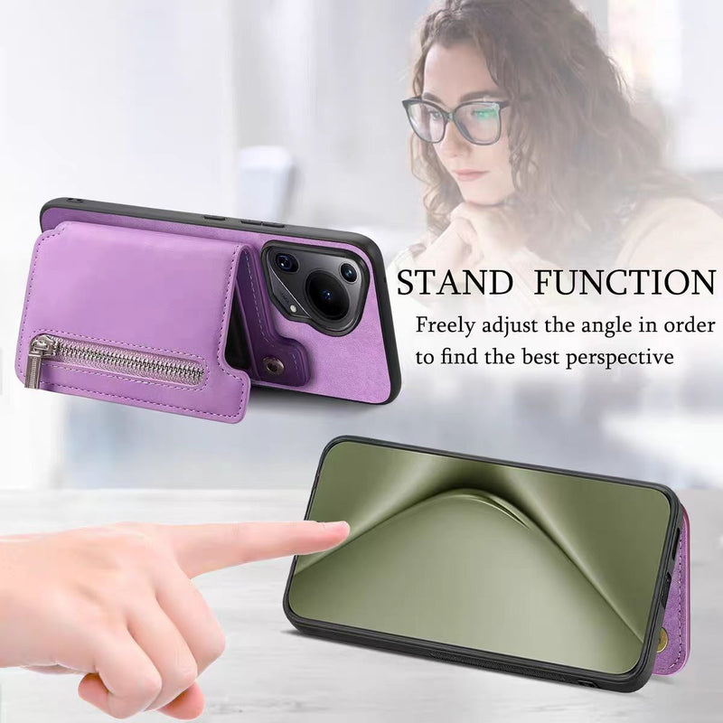 Load image into Gallery viewer, [With Card Solt] Huawei Pura 70/Ultra/Pro/Pro+ Full-coverage Leather Shockproof Wallet Series Case
