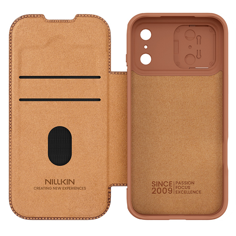 Load image into Gallery viewer, [Built-in Lens Cover][With Card Slot] Apple iPhone 17 Pro/Pro Max NILLKIN Flip Cover Full-body Shockproof Case
