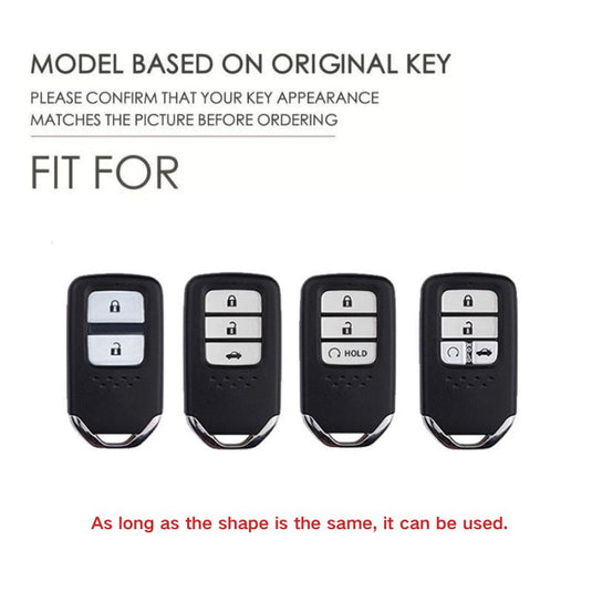 Honda Alloy + Dual TPU Film Protection Car Key Fob Case Cover For Civic, CR-V, Accord, HR-V, Fit, Insight, Odyssey