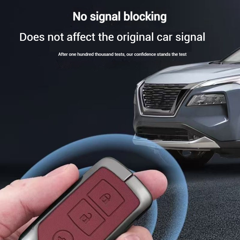 Load image into Gallery viewer, Toyota Full Metal  Coverage + PU Leather Car Key Fob Case Cover For Corolla, Camry, Prado, Avalon

