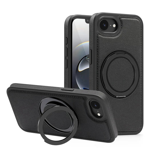 [Magsafe Compatible][Built-in Stand] Apple iPhone 16e - 360 Degree Leather Magnetic Stand Essentials Series Case