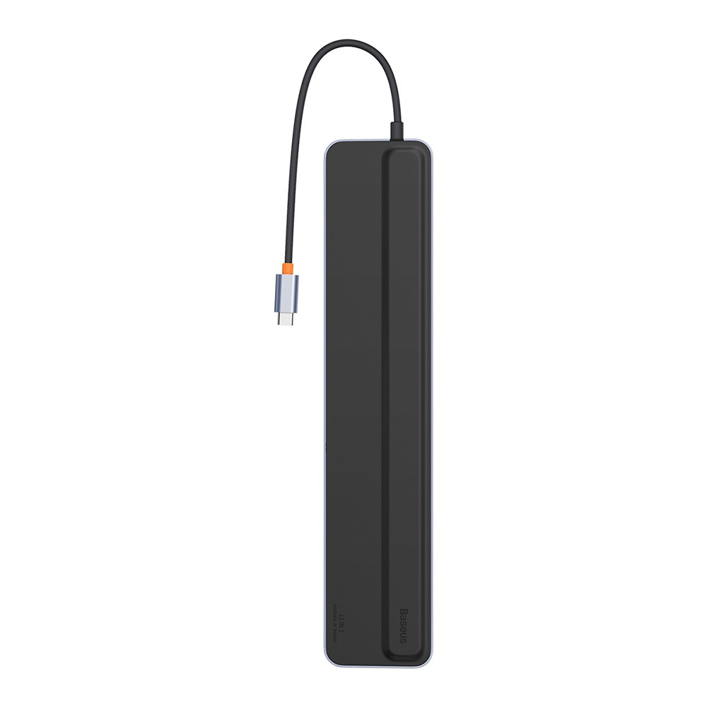 Baseus EliteJoy Gen2 12-Port Type-C HUB Adapter (Type-C to HDMI*2+USB3.0*3+PD*1+DP*1+SD/TF*1+RJ45*1+Type-C Data*1+3.5mm*1) - Dark Gray - i-Station Mobile Phone & Electronic Device Repair and Accessories