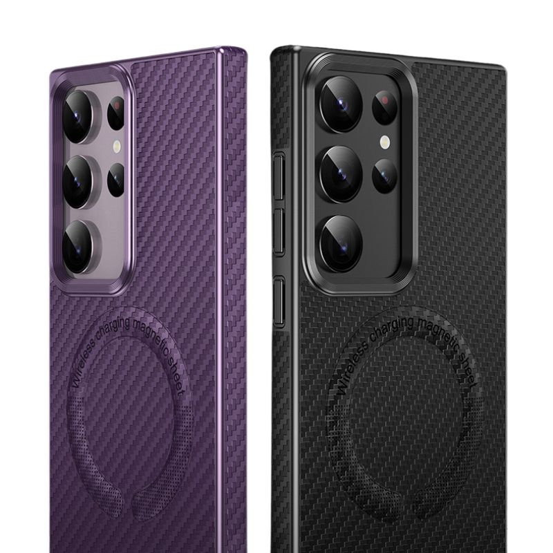 Load image into Gallery viewer, [Magsafe Compatible] Samsung Galaxy S24 &amp; Plus &amp; Ultra - Anti Fingerprint Carbon Fiber Texture Essentials Series Case - i-Station Mobile Phone &amp; Electronic Device Repair and Accessories
