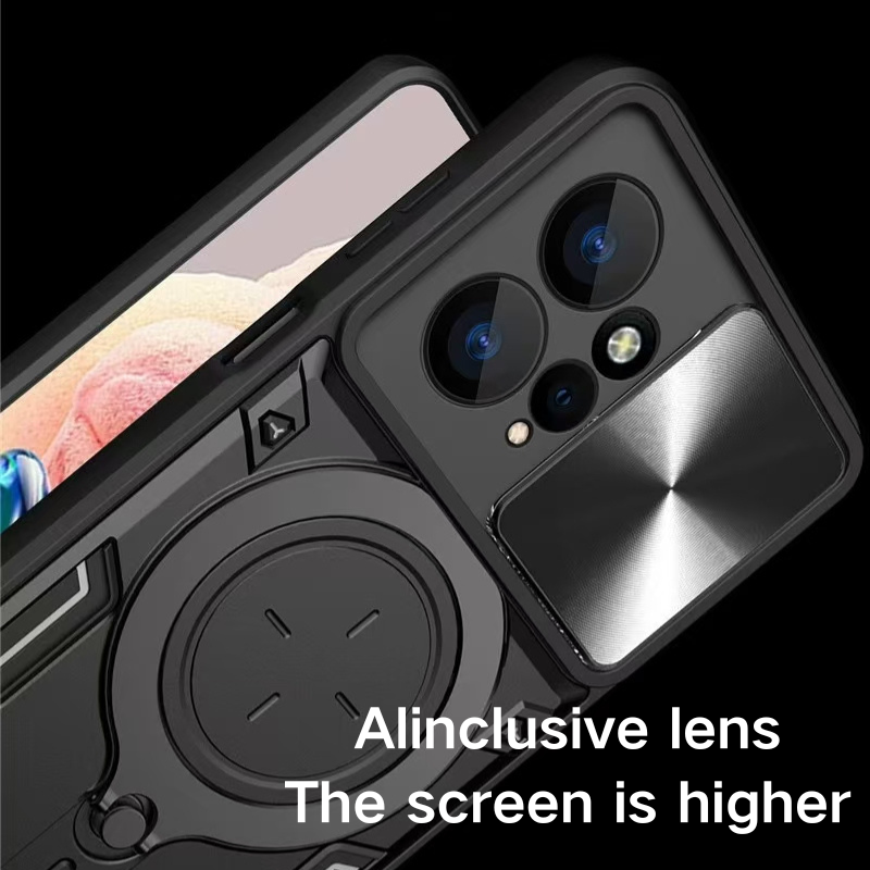 Load image into Gallery viewer, [Built-in Stand][With Slide Lens Cover] Xiaomi Poco X4 Pro 5G Military-Grade Full Coverage Essentials Series Case
