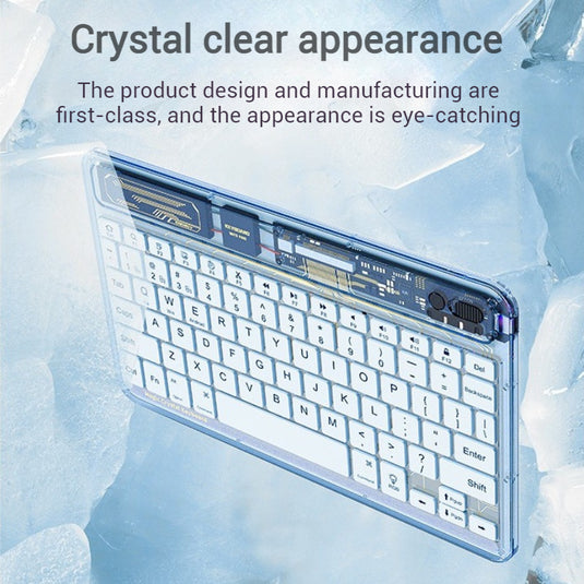 Benwis Transparent Mute Bluetooth Wireless Keyboard with RGB Backlit - i-Station Mobile Phone & Electronic Device Repair and Accessories