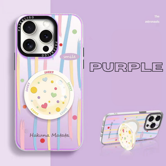 [Magsafe Comptible][Built-in Mirror Stand] Apple iPhone 14/Pro/Pro Max Laser Gradient Shockproof Fashion-Forward Series Case