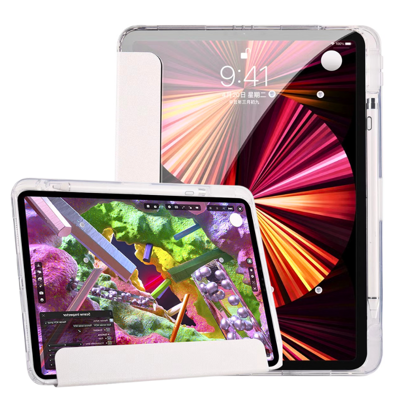 Load image into Gallery viewer, Apple iPad Air 3 10.5&#39;&#39; 3rd Gen (2019) 360° Degree Rotate Stand Transparent Flip Cover Case With Pen Slot
