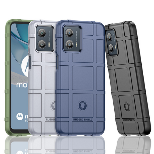 Motorola Moto G53 Rugged Shield Rubber Essentials Series Case