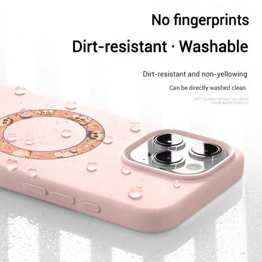 [Magsafe Compatible] Apple iPhone 15/Pro/Plus/Pro Max Cartoon Liquid Silicone Anti-drop Dirt-resistant Fashion-Forward Series Case