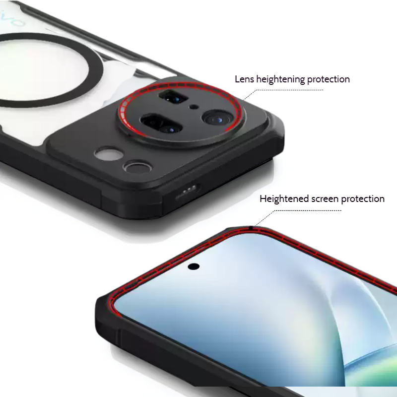 Load image into Gallery viewer, [With Magnetic] VIVO X500/Pro/Pro Max Minimalist Clear Full-Body Shockproof Case
