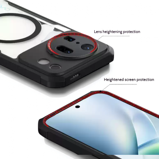 [With Magnetic] VIVO X500/Pro/Pro Max Minimalist Clear Full-Body Shockproof Case