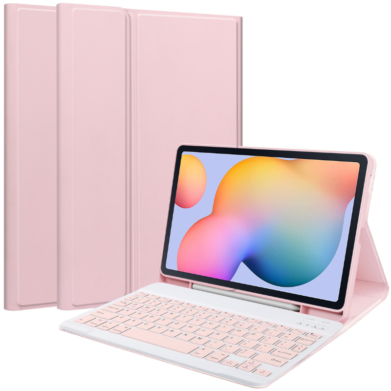 Load image into Gallery viewer, [Detachable] Samsung Galaxy Tab S6 Lite 10.4’’ 2020 (P610/P615) Wireless Bluetooth Keyboard Flip Leather Case
