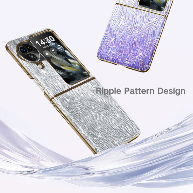 Load image into Gallery viewer, OPPO Find N3 Flip (PHT110/CPH2519) Electroplated Ripple Pattern Blingbling Series Case
