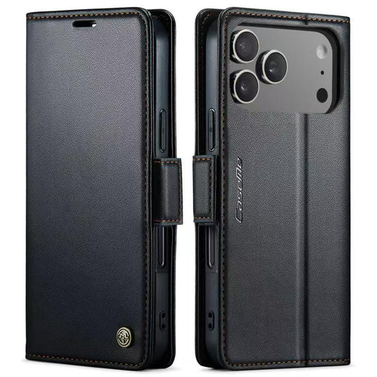 [With Card Slot] Apple iPhone 17/Air/Pro/Pro Max Premium Leather Shockproof Wallet Series Case