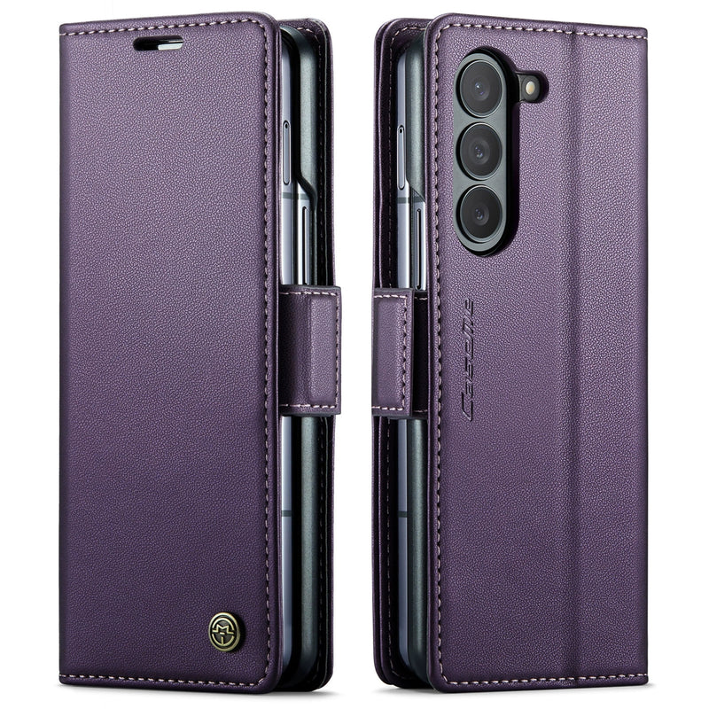 Load image into Gallery viewer, Samsung Galaxy Z Fold 6 (SM-F956) Premium Leather Shockproof Wallet Series Case
