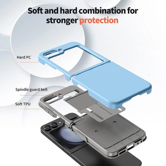Samsung Galaxy Z Flip7 One-Piece Full-Protection Foldable Case with Hinge Cover