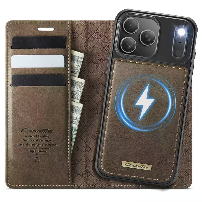 Load image into Gallery viewer, [2 in 1 Magnetic Detachable][With Card Slot] Apple iPhone 17 Pro / iPhone 18 Pro - Multi Functional Flip Leather Wallet Series Case

