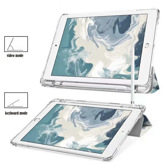 Apple iPad Pro 10.5-inch 2nd Gen (2017) Ink Style Transparent Flip Case With Pen Slot