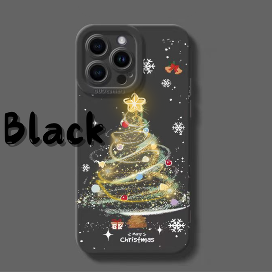 Apple iPhone 14/Pro/Pro Max/Plus Shiny Christmas Tree Shockproof Silicone Blingbling Series Case