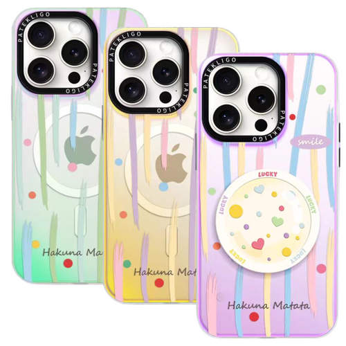 [Magsafe Comptible][Built-in Mirror Stand] Apple iPhone 14/Pro/Pro Max Laser Gradient Shockproof Fashion-Forward Series Case