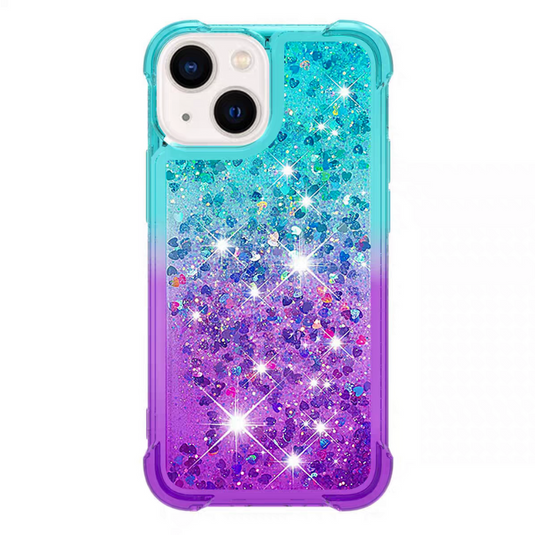 Apple iPhone 12/Mini/Pro/Pro Max Glitter Bling Floating Liquid Shockproof Silicone BlingBling Series Case