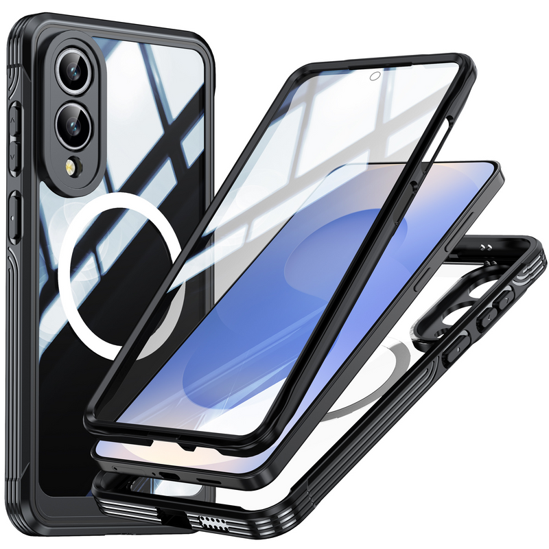 Load image into Gallery viewer, [Magsafe Compatible] Samsung Galaxy S25 Edge (SM-S937) - 9H Glass Three-proof Full Cover Heavy Duty Series Case
