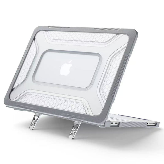 Macbook Neo 13“ 2026 (A3404) - Hybrid Armor Case with Hidden Stand & Anti-Slip Grip - i-Station Mobile Phone & Electronic Device Repair and Accessories