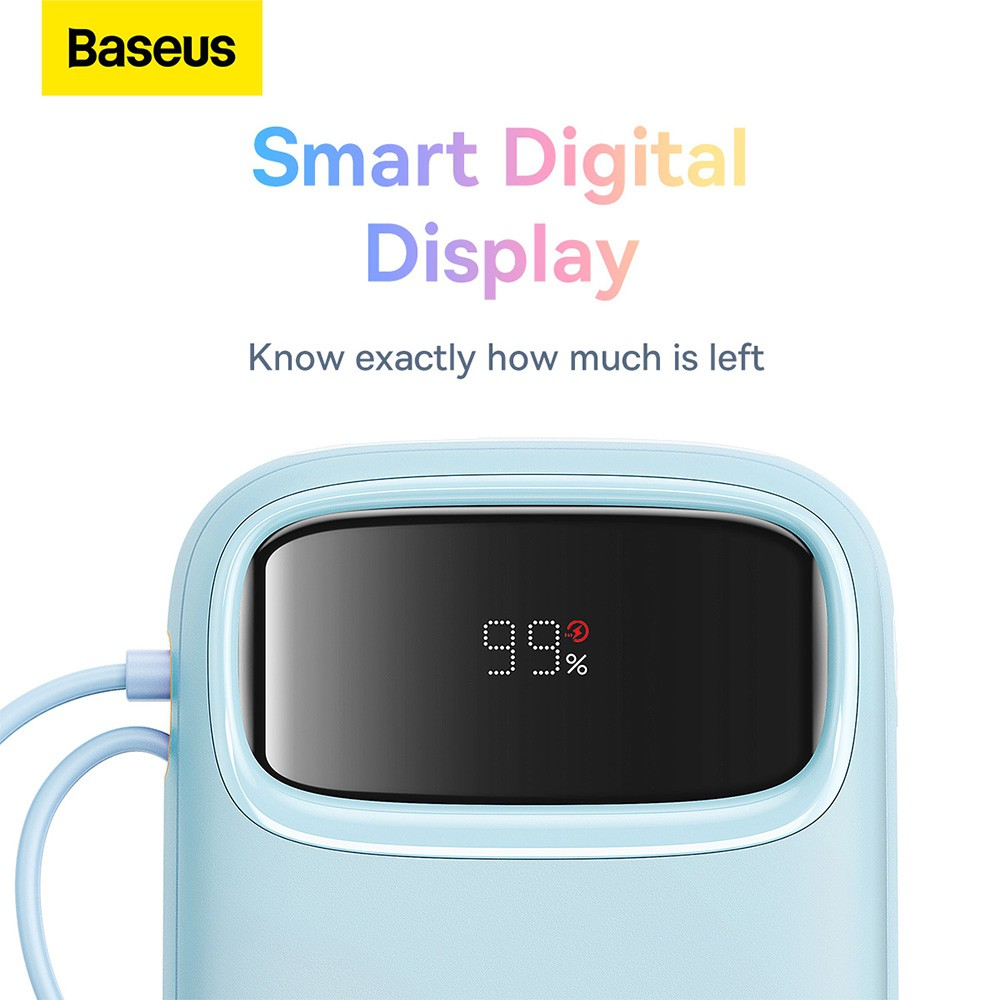 Baseus Qpow2 Dual-Cable Digital Display Fast Charge Power Bank 10000mAh 22.5W - i-Station Mobile Phone & Electronic Device Repair and Accessories