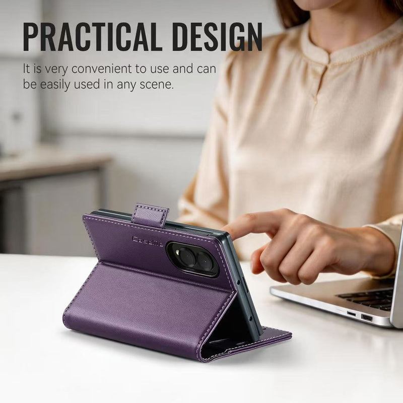 Load image into Gallery viewer, [With Card Slot] Samsung Galaxy Z Fold8 / Ultra - Premium Leather Shockproof Wallet Series Case
