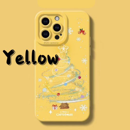 Apple iPhone 14/Pro/Pro Max/Plus Shiny Christmas Tree Shockproof Silicone Blingbling Series Case