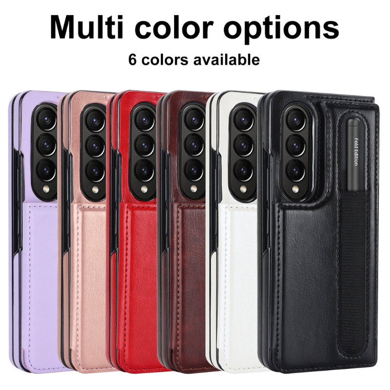 Load image into Gallery viewer, [With Card Slot] Samsung Galaxy Z Fold 4 SM-F936 Dual-clasp Foldable Stand Business Shockproof Wallet Series Case
