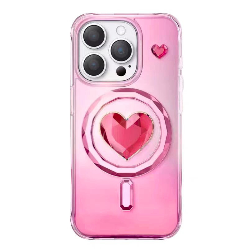 Load image into Gallery viewer, [Magsafe Compatible] Apple iPhone 15 Pro Anti-drop 3D Heart-shaped BlingBling Series Case
