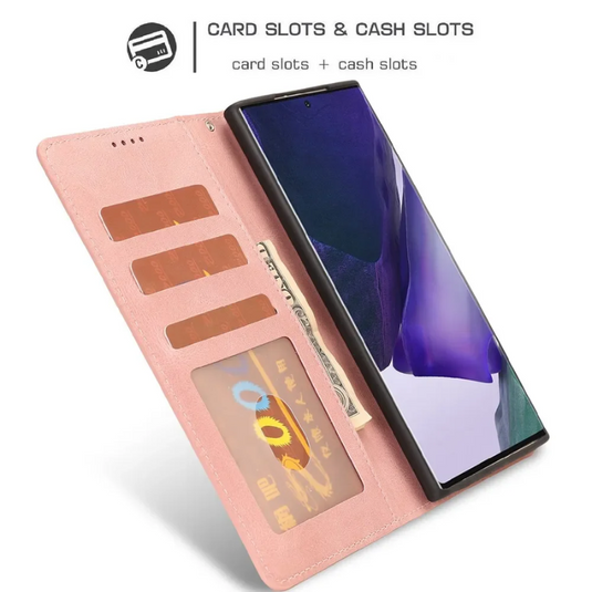 [With Card Slot] Samsung Galaxy Note 10 (4G/5G) /Plus (4G/5G)/Lite Leather Shockproof Flip Wallet Series Case