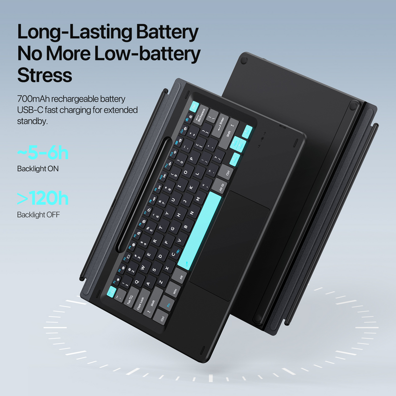 Load image into Gallery viewer, [With RGB Backlit] Microsoft Surface Pro 11/10/9/8/X Compatible Wireless Bluetooth Magnetic Touchpad Keyboard
