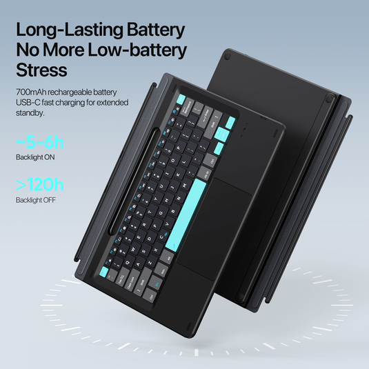 [With RGB Backlit] Microsoft Surface Pro 11/10/9/8/X Compatible Wireless Bluetooth Magnetic Touchpad Keyboard