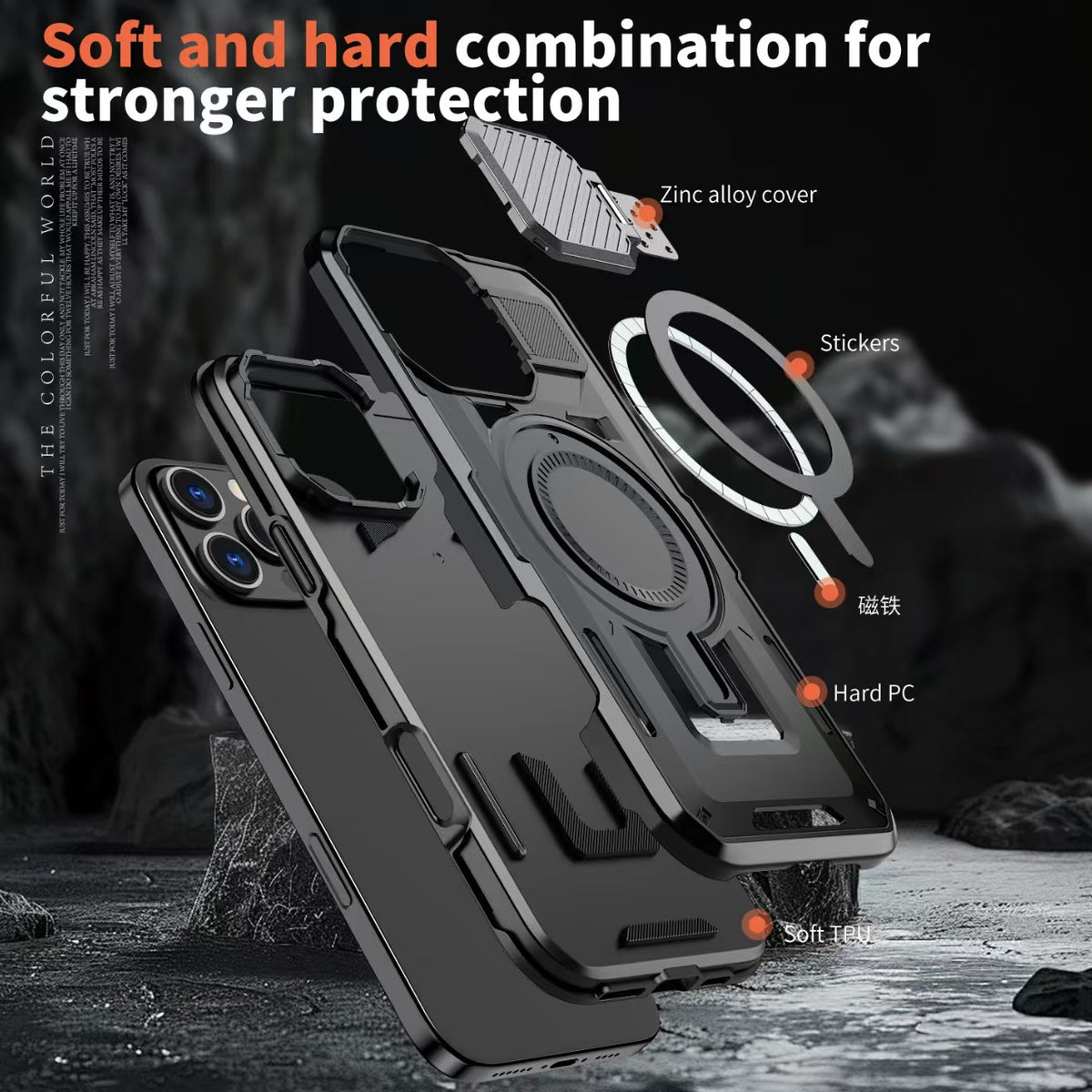 [With Lens Cover][Magsafe Compatible] Apple iPhone 14/Plus/Pro/Pro Max - Military Rugged Shield Heavy Duty Drop Proof Case - i-Station Mobile Phone & Electronic Device Repair and Accessories