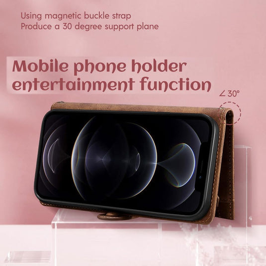 [Built-in Strap][With Card Slot] Motorola Moto Edge 60 Fusion - Premium Leather Shockproof Wallet Case