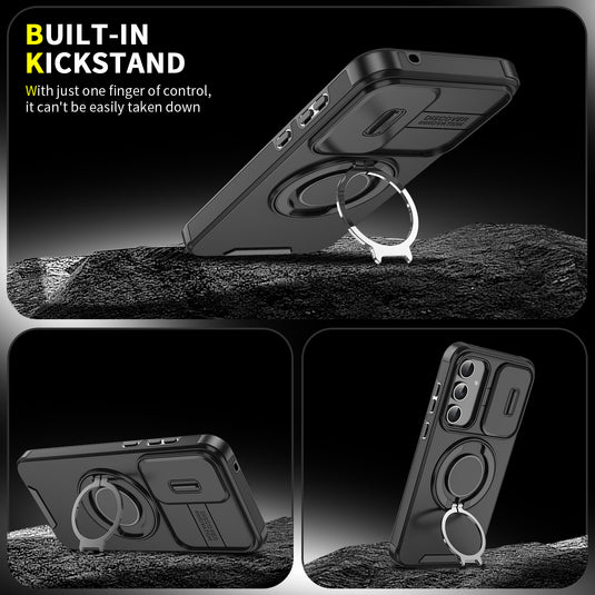 [Built-in Kickstand] Samsung Galaxy A17 (SM-A176) - Rugged Shockproof Heavy Duty Series Case