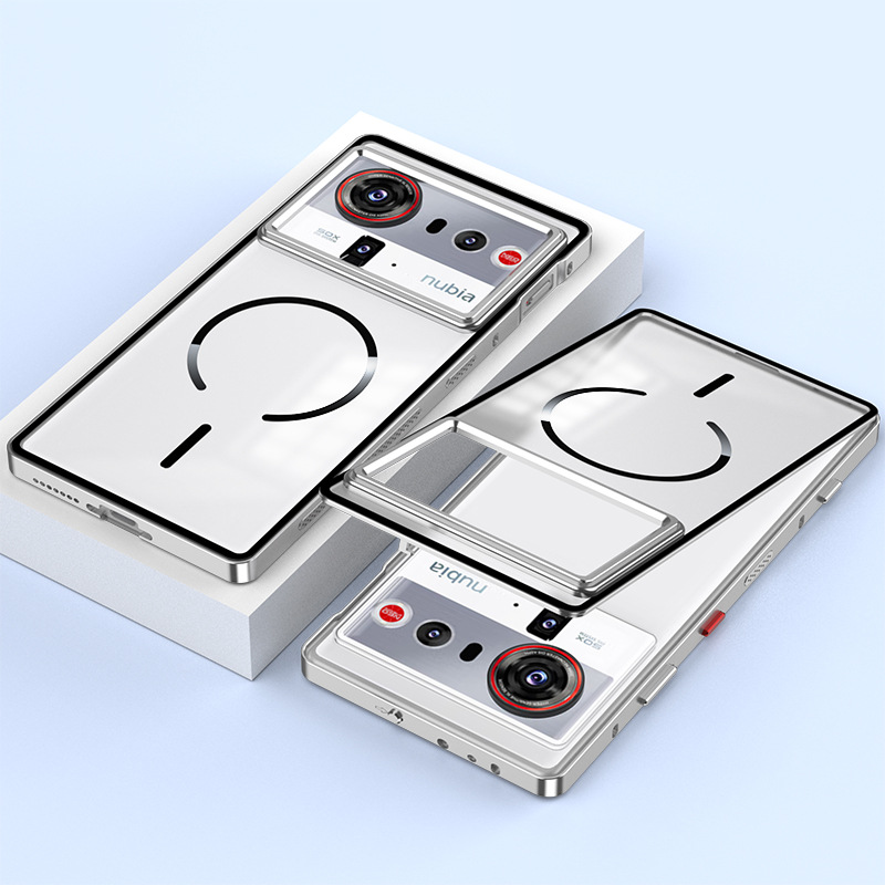 Load image into Gallery viewer, [Magsafe Compatible] ZTE Nubia Z80 Ultra - Semi-transparent Essentials Series Case With Metal Frame
