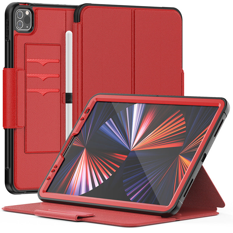 Load image into Gallery viewer, [With Card Slot] Apple iPad 7/8/9 10.2&#39;&#39; 7/8/9th Gen (2019/2020/2021) Smart Flip Silicone Protective Case
